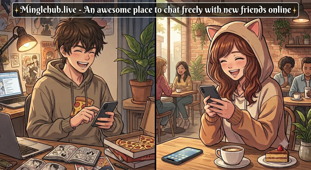 New friends from around the world chatting on MingleHub